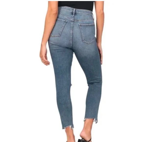 NWT Abercrombie & Fitch Super Skinny Ankle High Rise Distressed Jeans 25 Short - Picture 2 of 7